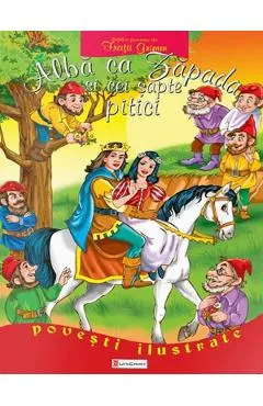 Alba ca Zapada si cei sapte pitici. Povesti ilustrate - Fratii Grimm