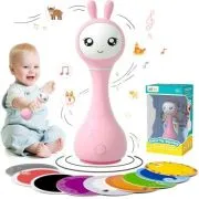 Alilo Smarty Bunny Iepuras interactiv pentru bebelusi, roz, RO/EN
