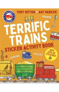 Amazing Machines Terrific Trains Sticker Activity Book - Tony Mitton