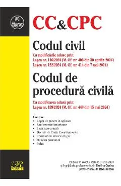 Codul civil. Codul de procedura civila Ed.11 Act.9 iunie 2024 - Evelina Oprina, Radu Rizoiu