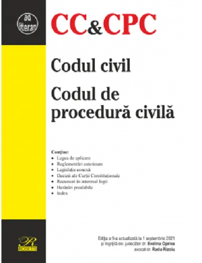 Codul civil. Codul de procedura civila | Radu Rizoiu, Evelina Oprina