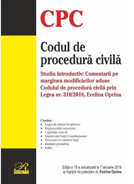 Codul de procedura civila  | Evelina Oprina