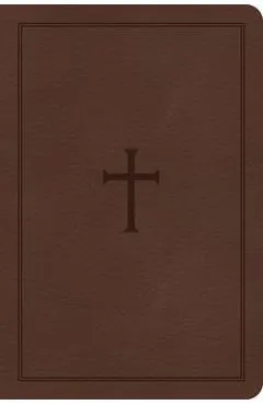 CSB Large Print Compact Reference Bible, Brown Leathertouch - Csb Bibles By Holman