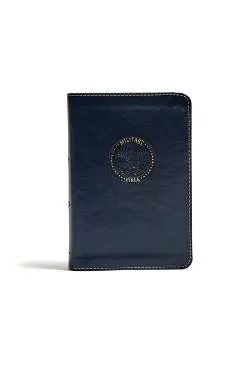 CSB Military Bible, Navy Blue Leathertouch - Csb Bibles By Holman