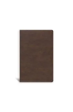 CSB Single-Column Compact Bible, Brown Leathertouch - Csb Bibles By Holman