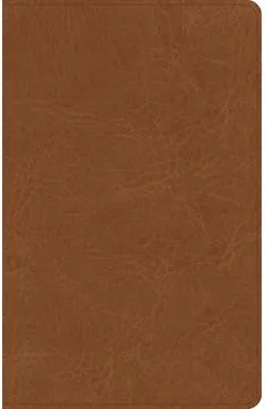 CSB Single-Column Personal Size Bible, Saddle Genuine Leather - Csb Bibles By Holman