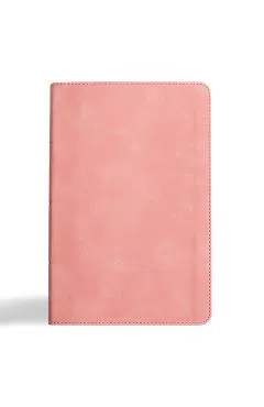 CSB Thinline Bible, Blush Pink Suedesoft Leathertouch - Csb Bibles By Holman