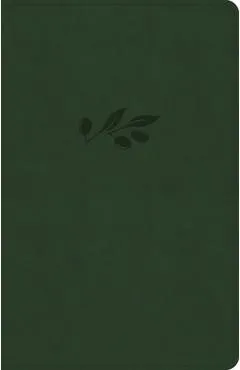 CSB Thinline Bible, Olive Leathertouch - Csb Bibles By Holman