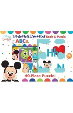 Disney Baby: ABCs: Little First Look and Find Book & Puzzle - Pi Kids
