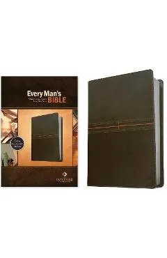 Every Man's Bible NLT (Leatherlike, East-West Grey) - Stephen Arterburn