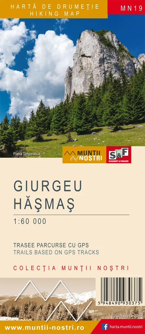 Harta de drumetie - Muntii Giurgeu - Hasmas |