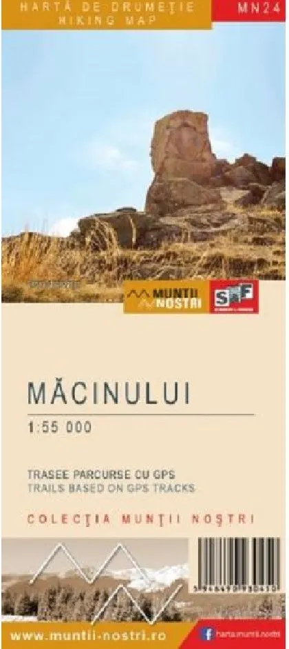 Harta de drumetie. Muntii Macinului |
