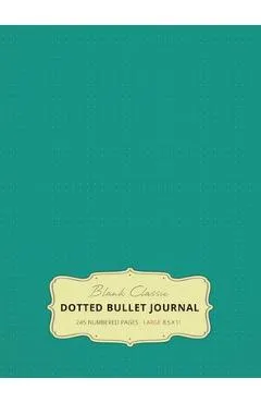 Large 8.5 x 11 Dotted Bullet Journal (Teal #7) Hardcover - 245 Numbered Pages - Blank Classic