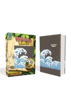 Niv, Adventure Bible, Leathersoft, Gray, Full Color Interior - Lawrence O. Richards