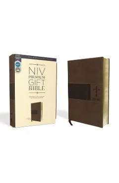 Niv, Premium Gift Bible, Leathersoft, Brown, Red Letter Edition, Comfort Print - Zondervan