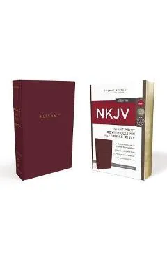 NKJV, Reference Bible, Center-Column Giant Print, Leather-Lo -