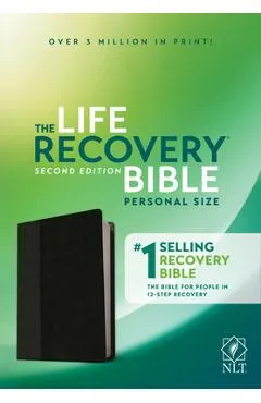 NLT Life Recovery Bible, Second Edition, Personal Size (Leatherlike, Black/Onyx) - Tyndale