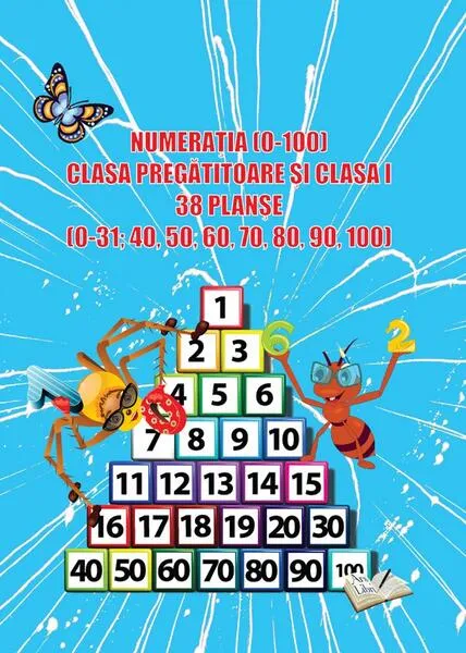 Numerația (0-100), Clasa pregătitoare și clasa I - 38 planșe - Paperback brosat - *** - Ars Libri