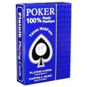 Pachet carti de joc poker profesionale, peek index Texas Hold'em Albastru