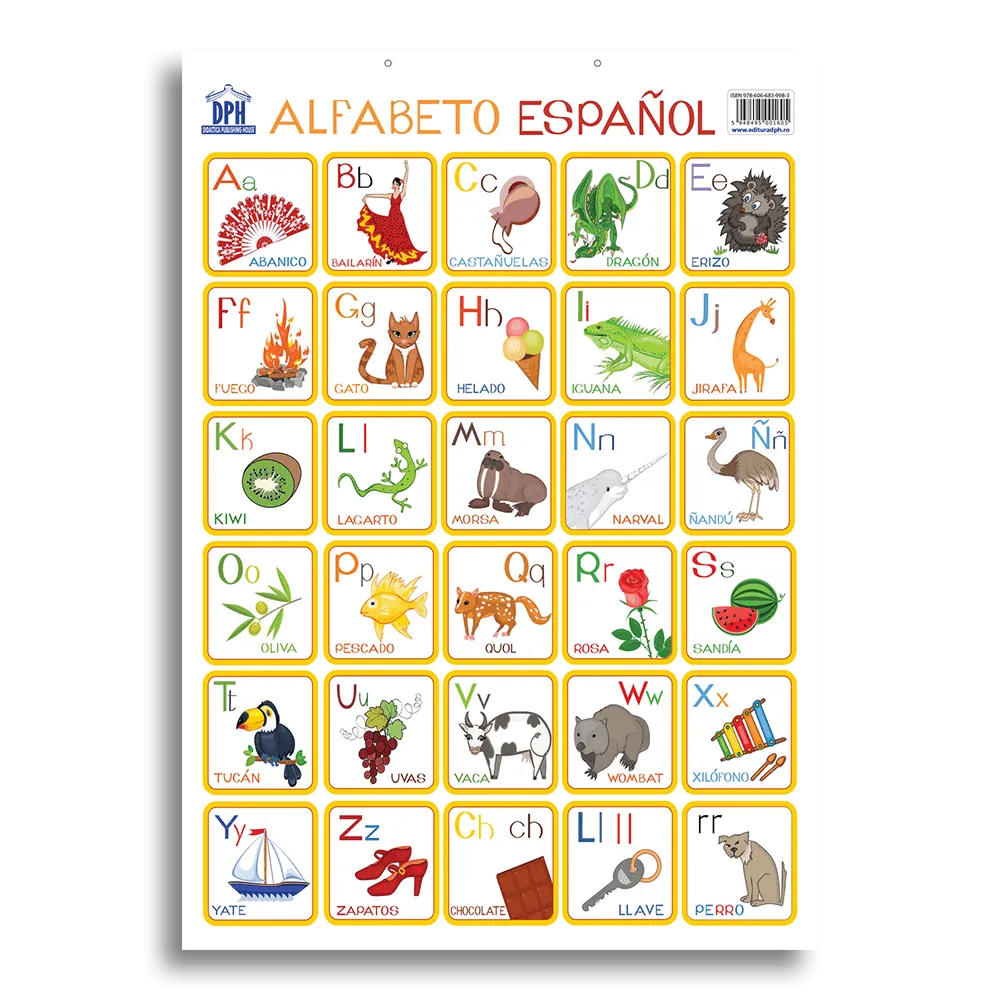 Plansa - Alfabetul ilustrat al limbii spaniole |