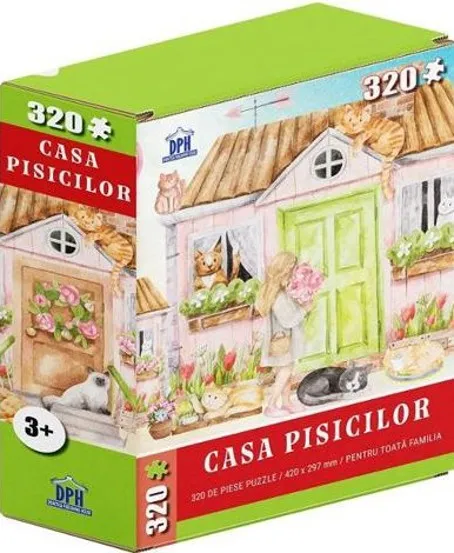 Puzzle 320 piese. Casa pisicilor