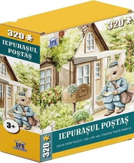 Puzzle 320 piese. Iepurasul postas