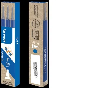 Rezerva roller Pilot Frixion Point, 0.5 mm, 3 bucati/set, albastru