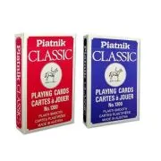 Set 2 pachete carti de joc Classic, spate rosu/albastru