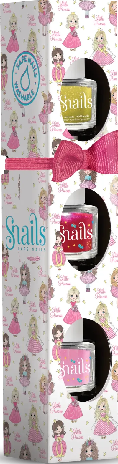 Set 3 flacoane lac de unghii pentru copii - Little Princess | Snails