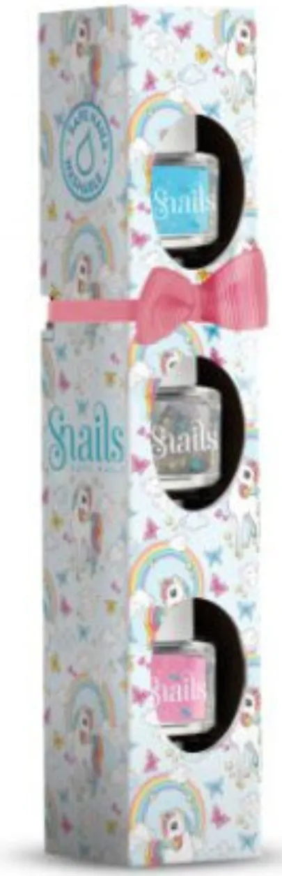 Set 3 lac de unghii pentru copii - Rainbow | Snails