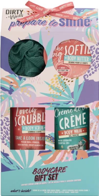Set de ingrijire corporala -  Prepare to Shine | Dirty Works