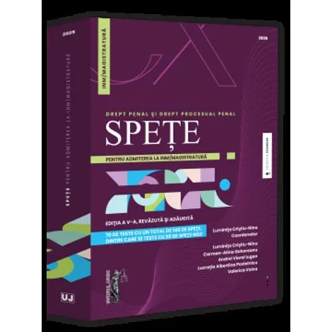 Spețe pentru admiterea la INM/magistratura. Drept penal și drept procesual penal – 2025