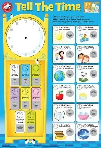 Tell the Time: Magnetic Wall Chart |